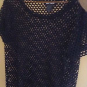 Hot topic fishnet t shirt
